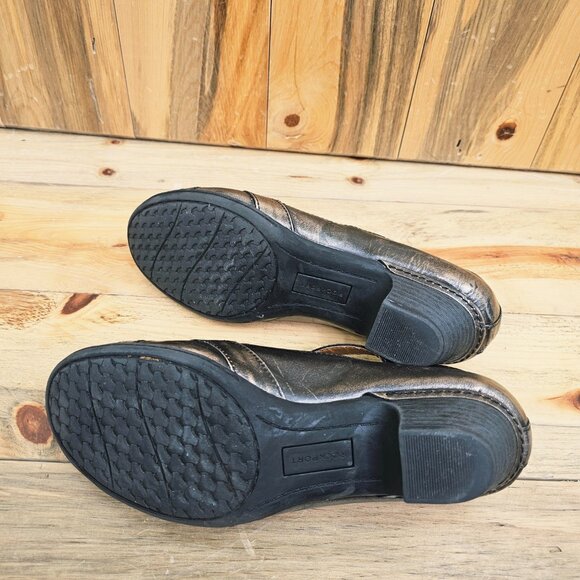 Rockport Cobb Hill Angelina T-Strap Mary Jane Pumps Bronze Leather - Picture 6 of 7